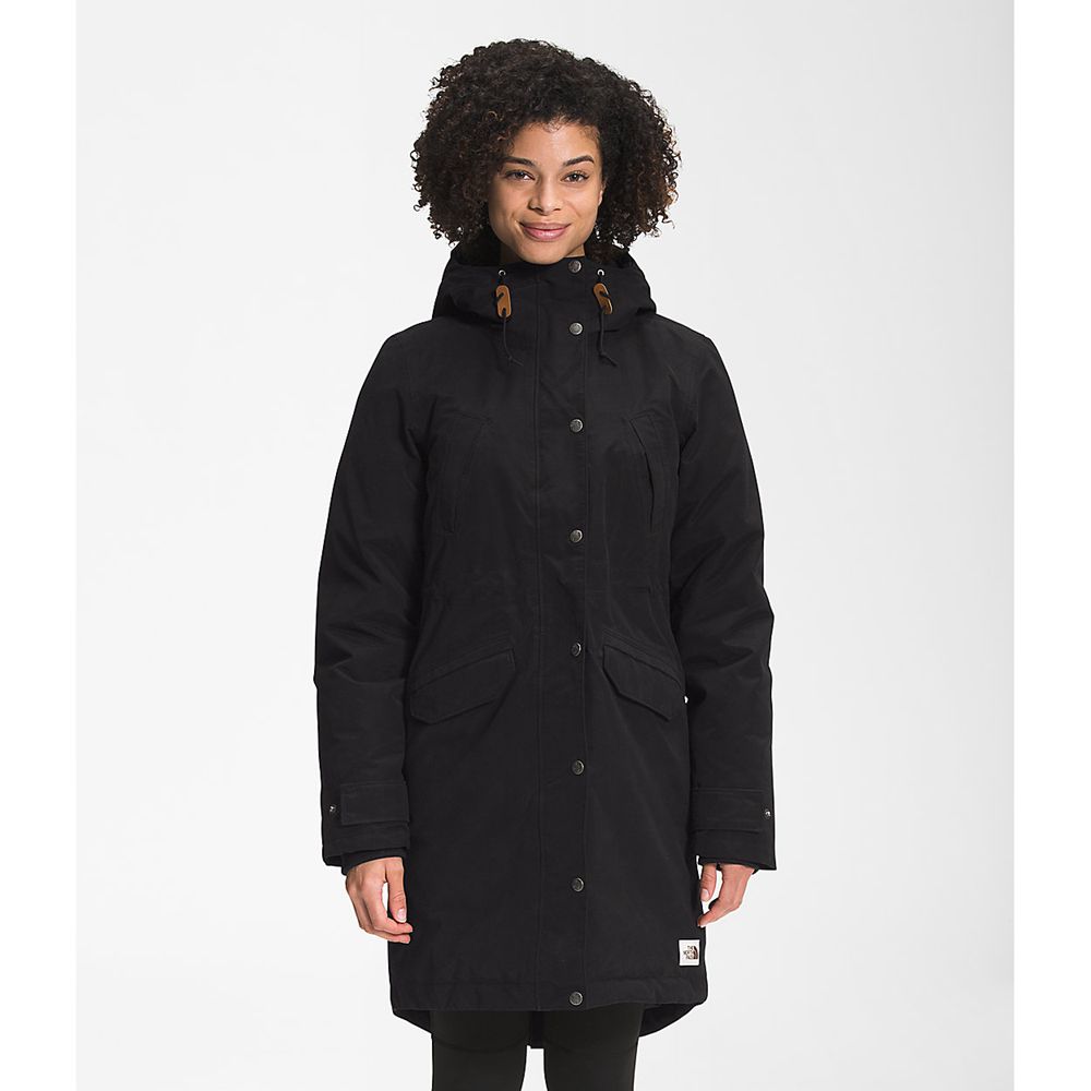 The North Face Parka Womens Australia - The North Face Snow Black Dryvent (NTA-754239)